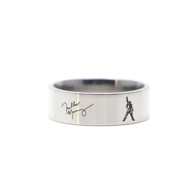 Dongmanli roestvrijstalen ring sieraden fans stijl zanger band muziek kunst ring: 7 / Zilver