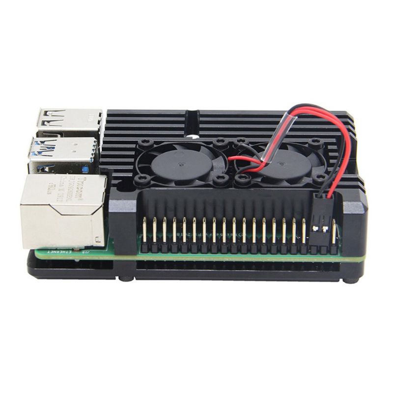Aluminium Behuizing Case Metal Shell Black Box Uitstralende Plaat Heatsink Cooler voor Raspberry Pi 4 Model B