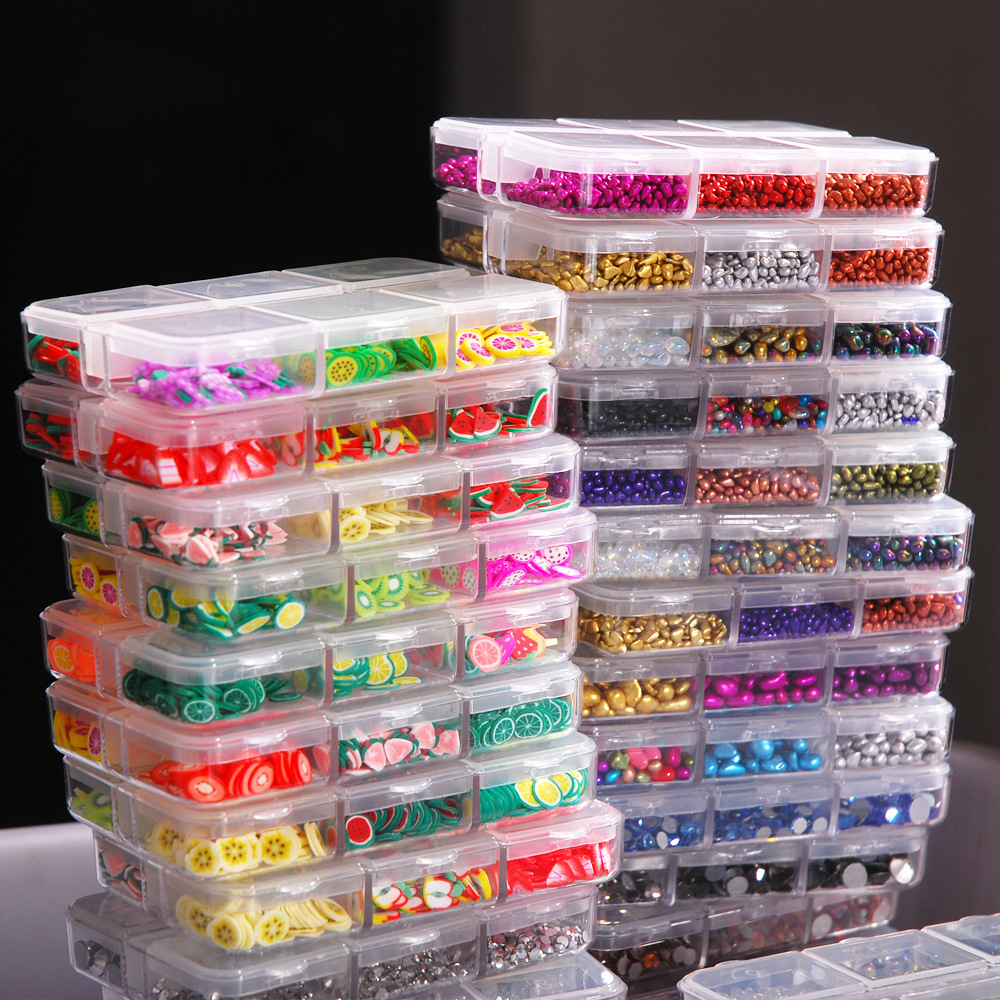 Mixed 3D Fruit Slices Sticker Polymer Clay DIY Designs Slice Lemon Nail Art Sliders Nails Art Decors Women Nail Tips Manicure