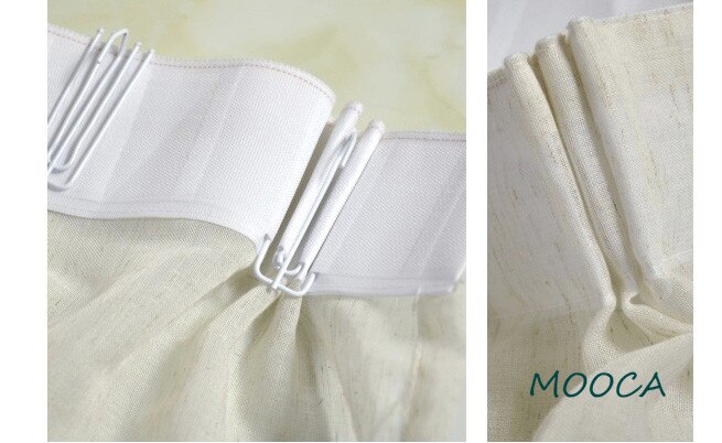 White Color with Ruffled Trim Living Room Curtain Cute for Kids Bedroon