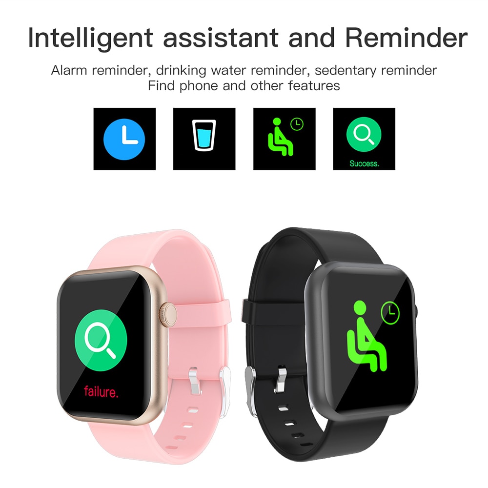 Erilles P9 Smartwatch - Fitness Tracker, Herzfrequenzmesser, Wechselbares Armband, Android Wear Kompatibel