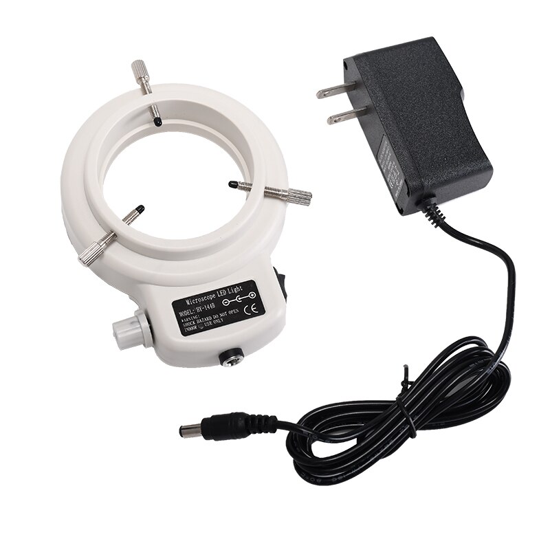 Verstelbare 144 Led Light Microscoop Ring Light Illuminator Heldere Lamp Met Adapter Voor Digitale Stereo Microscoop