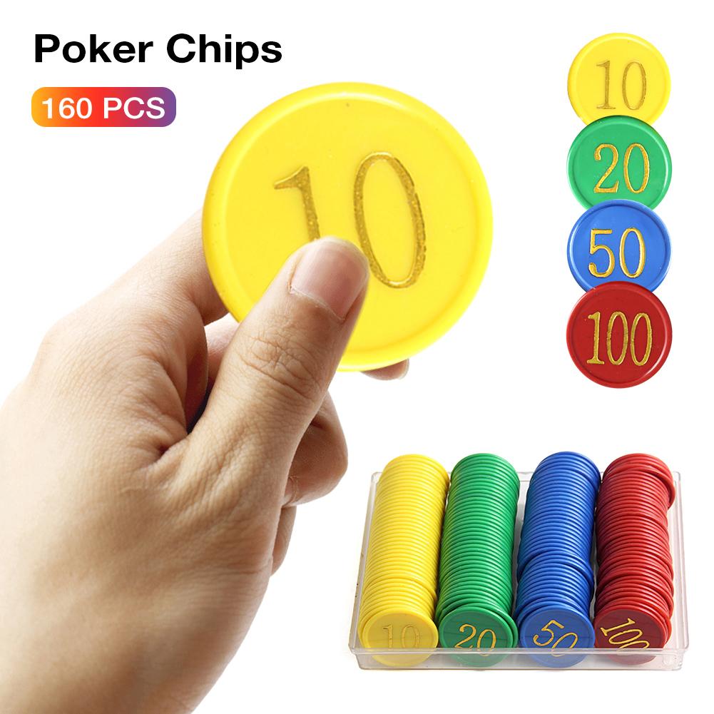 Fichas de póker de plástico, fichas de juego digitales doradas de doble cara