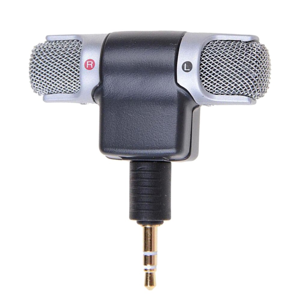 3.5mm Stereo Electret Condenser Microphone, Direct Plugs Into the Recorder,