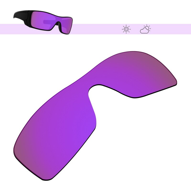 Glintbay – lentilles de lunettes de soleil polarisées de remplacement, pour Oakley Batwolf, plusieurs Options: Deep Purple Mirror
