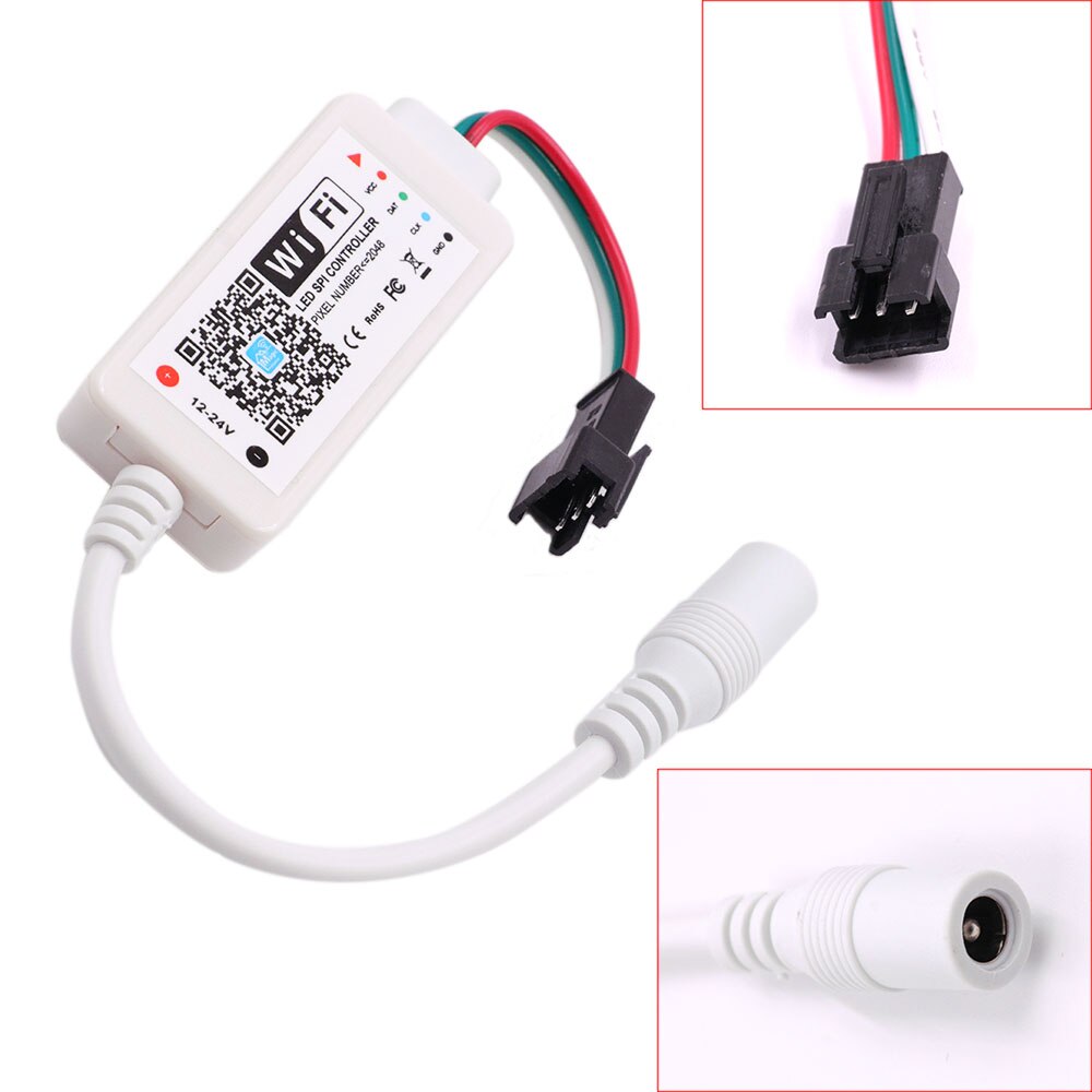 Dc12-24v piksler mini wifi-kontroller til  ws2801 ws2811 ldp 6803 sk6812 ws2812b ledet stripe 14 nøkkel 24 nøkkel ir fjernkontroll
