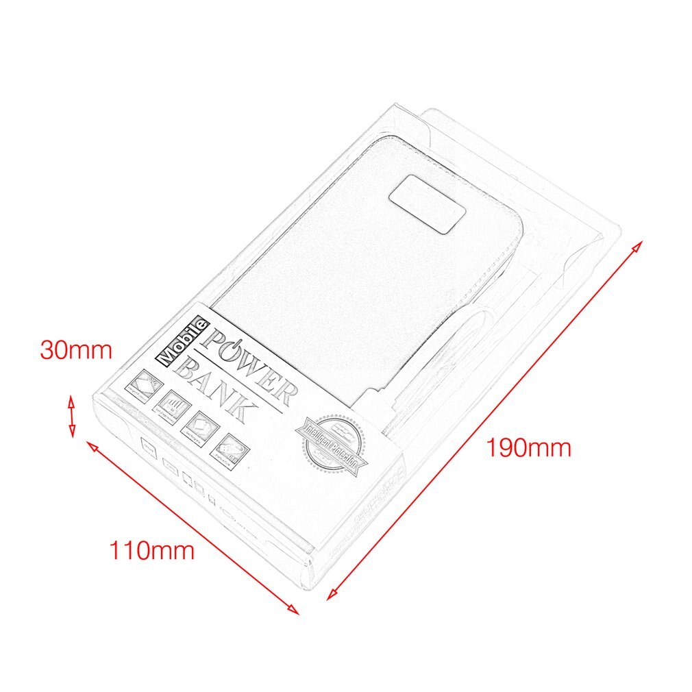 Ultradunne Draagbare 300000Mah 4 Usb Poorten Backup Externe Batterij Power Bank Pack Oplader Voor Mobiele Telefoons