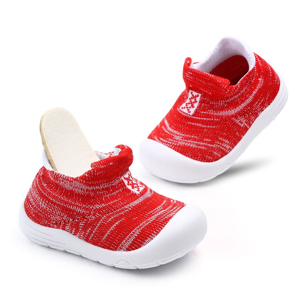 Chaussures de Sport à enfiler pour bébé, baskets à enfiler pour enfants, en maille solide, garçons et filles, tendance