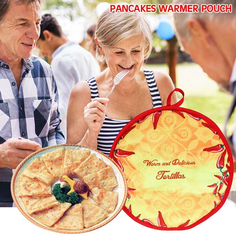 Tortilla crêpe réchauffeur Tortilla sac micro-ondable isolé tissu support de pochette pour farine de maïs Burrito 12 "Tortilla plus