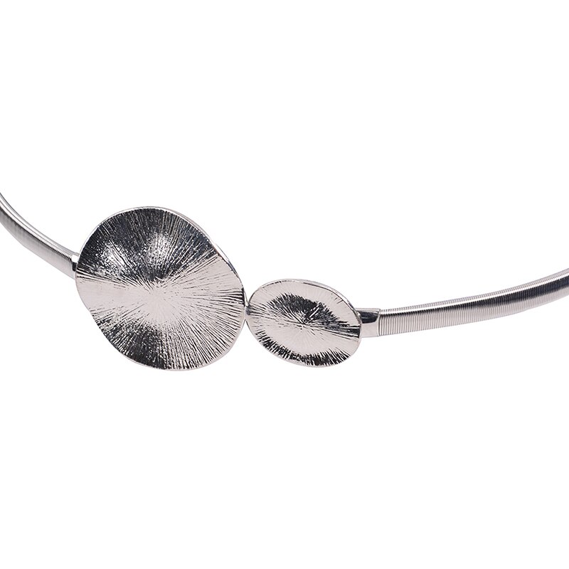 Ronde Gesp Elastische Riemen Voor Vrouwen Metalen Goud Zilver Ketting Riem Buikband Dames Stretch Tailleband Jurken Strap