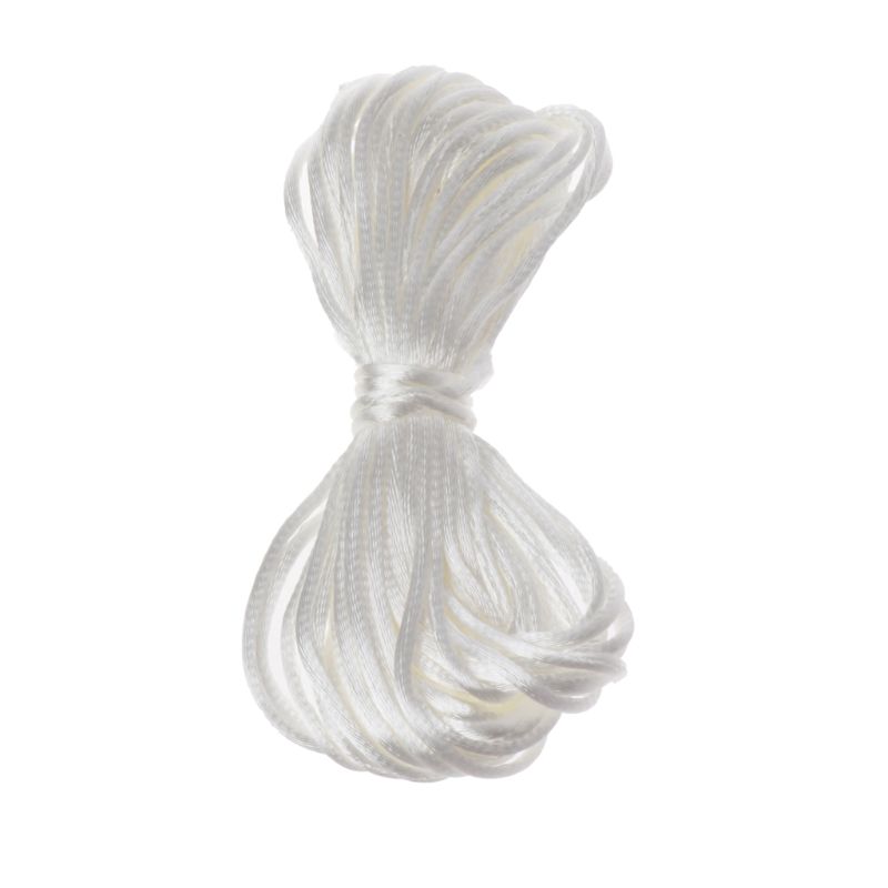 Baby Pacifiers Accessories 5m Satin Silk Rope 1.5mm Nylon Cord for Baby Mom Jewelry Making Teething Necklace Rattail Cord: White