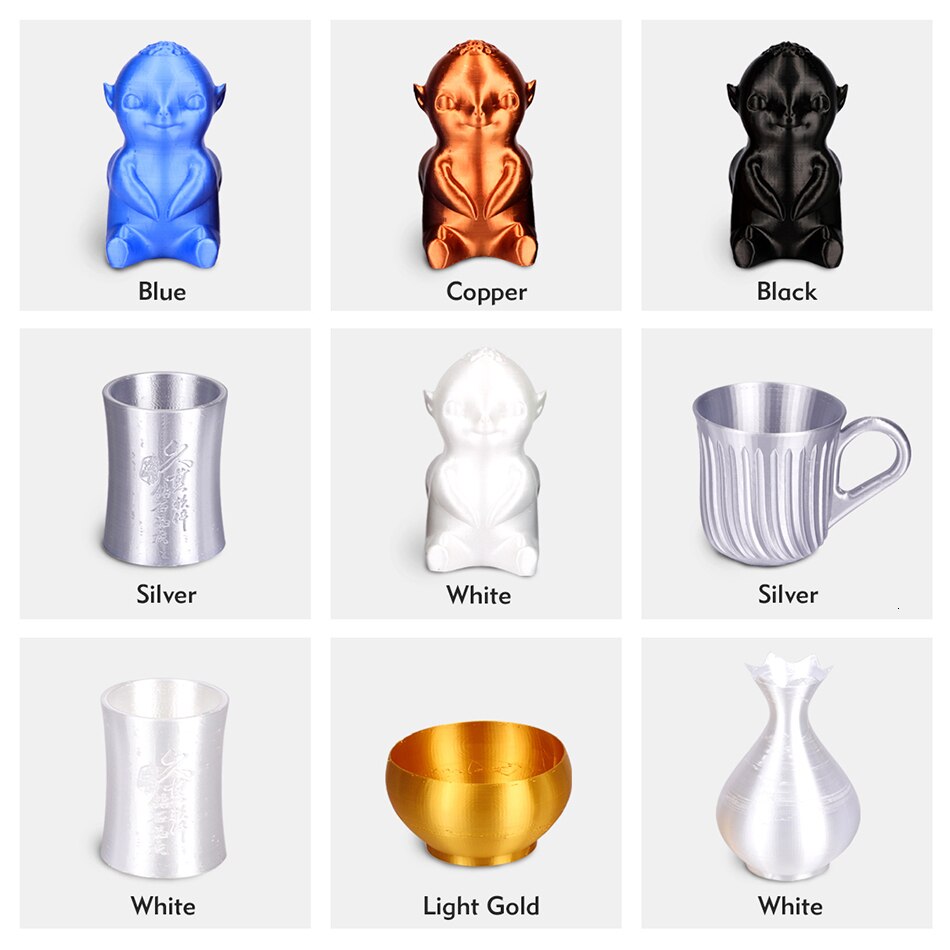 SUNLU Silk 3D PLA Filament 1.75 mm 1kg Close To Silk Feeling 3d Printing Material 3D Printer Filament Plastic PLA