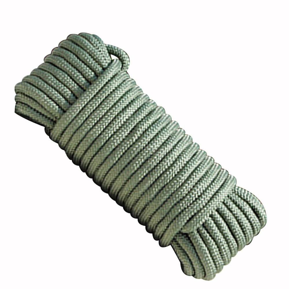 Corde de Parachute Dia 2 MM 50 100 mètres, corde de tente pour randonnée Camping corde à linge Bracelet bricolage: Army Green / 50M