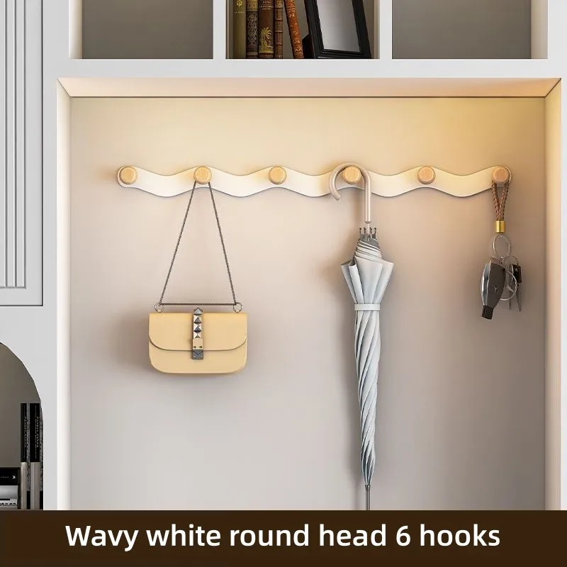 4/5/6/7/8 Tür hinten Haken Kleidung Mantel Hut Schal Schlüssel Kleiderbügel Wandre gal für Wohnzimmer Küche Bad Organizer Halter: YELLOW