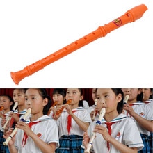 Instrumento Musical de plástico, flauta larga, 8 agujeros, rojo, 1 unidad