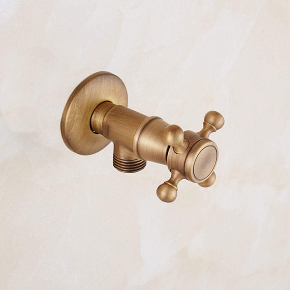 Supply all copper antique water heater triangle valve European thick angle valve copper spool retro mixing valve water stop valv