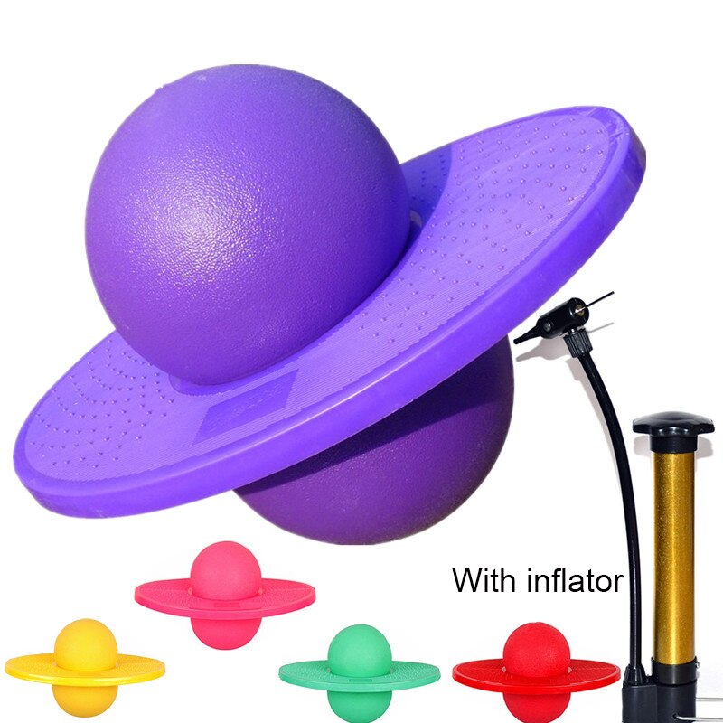 Inflatable Bounce Yoga Fitness Ball Rock Hopper Pogo High Bounce Space Balance Jump Board Ball Jumping Toy Energetic Exercise