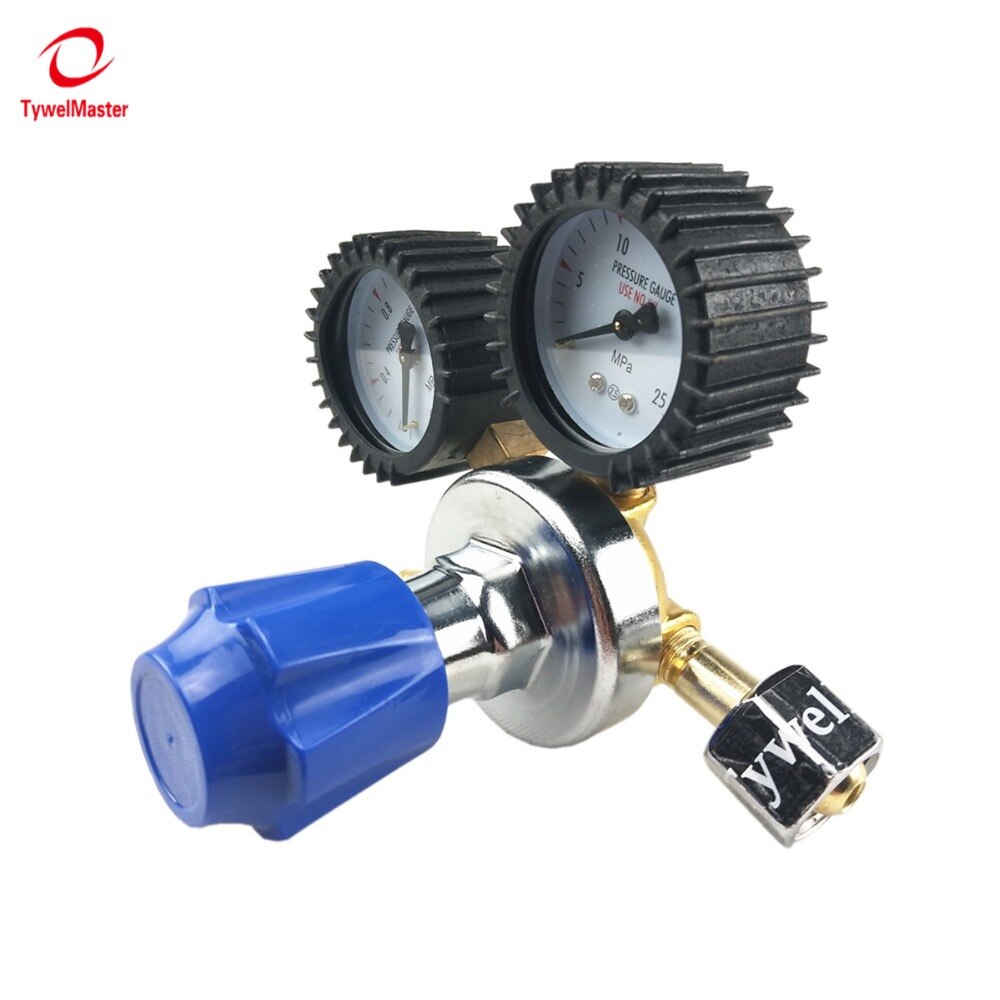 CO2 Regulator G5/8 Inlet Dual Gauge Carbon Dioxide Gas Flowmeter Welding Cutting Pressure Gas Regulator