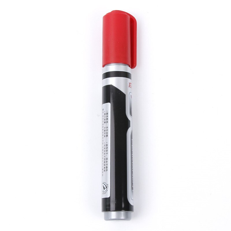 Suuri kapasiteetti musta punainen sininen pysyvä tussi kynä koulutarvikkeet kestävät öljyiset vedenpitävät paperitavaramerkit