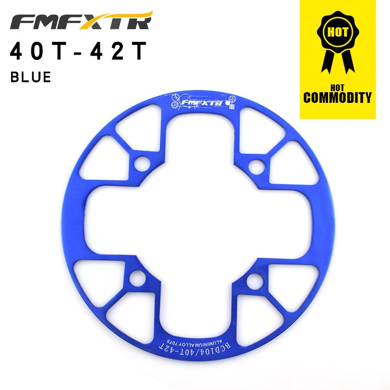 104BCD MTB Fahrrad Kettenblatt Schutz Abdeckung 32T/34T 36T/38T/40T/42T Fahrrad Kettenrad Kurbel Schutz Kettenblatt Schutz: Blau 40T