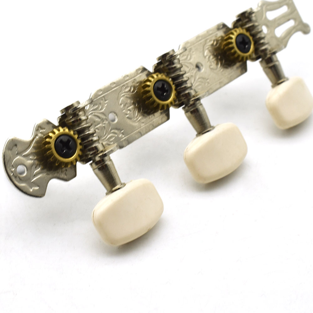 1 Stücke 3L/3R Gitarre Stimmschlüssel Mechaniken Mechanik 6 Schnur Vergoldet Einzelloch Stimmwirbel für klassische Akustikgitarre: Gelb