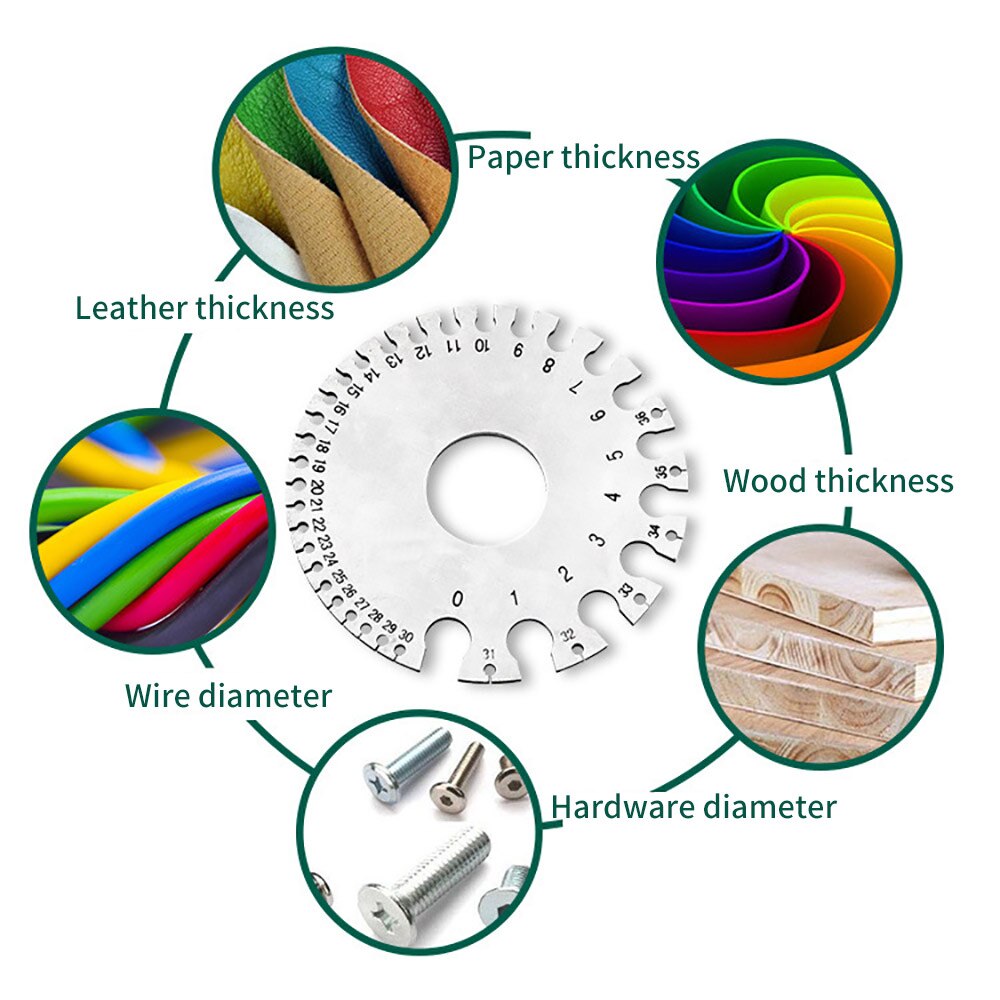 Stainless steel American Standard Wire Diameter Gauge Sample Weld Inspection Ruler Thickness Gauge Wire Model Guage