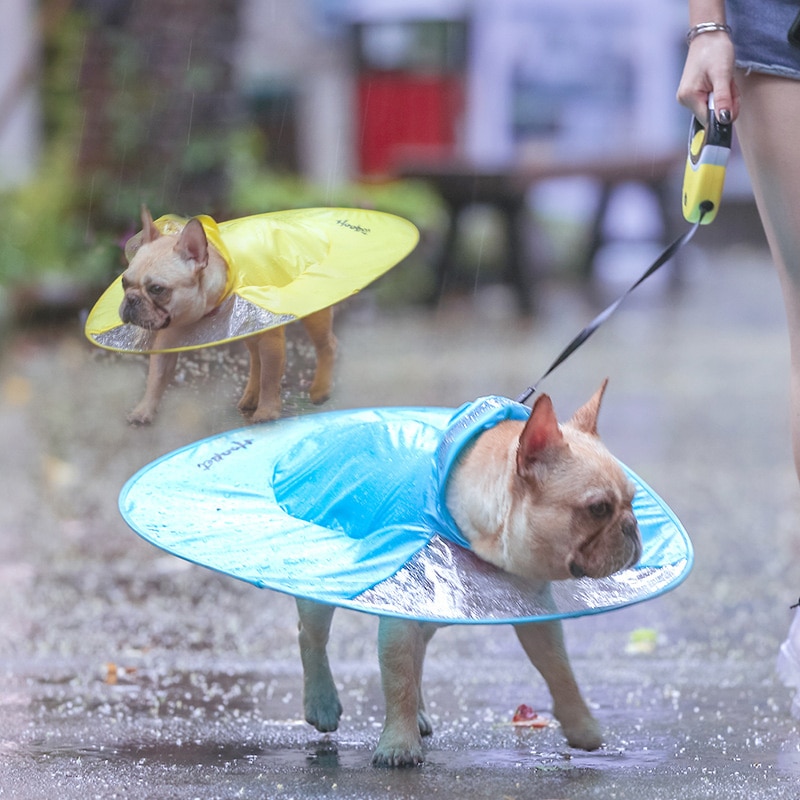 pet raincoat flying saucer coat for small medium large dogs Pet overall transparent