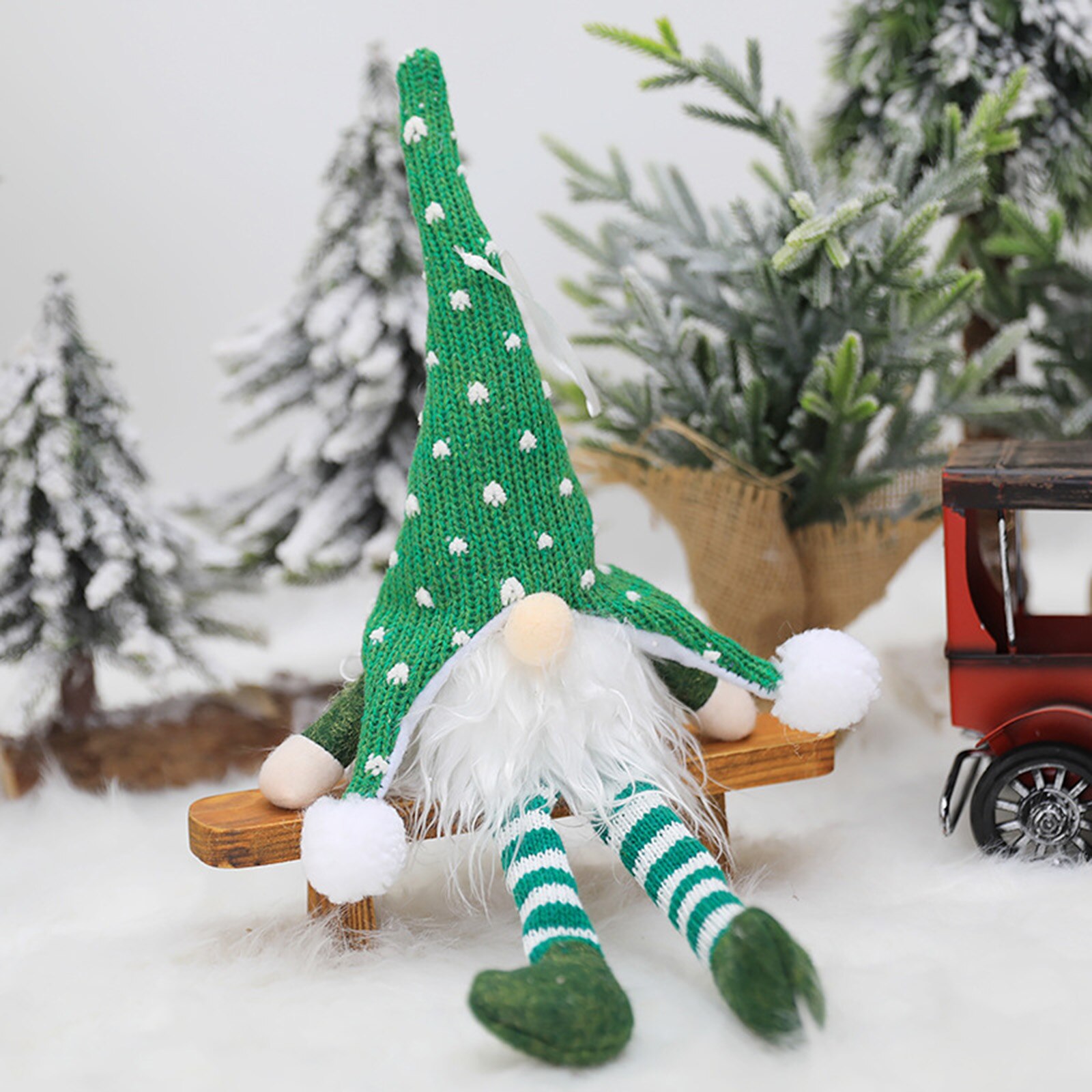 Muñeco de peluche de Papá Noel, gnomo, elfo enano, adornos para el hogar con luces, Navidad, Santa, muñeca de Navidad, adornos de Año , NSV775