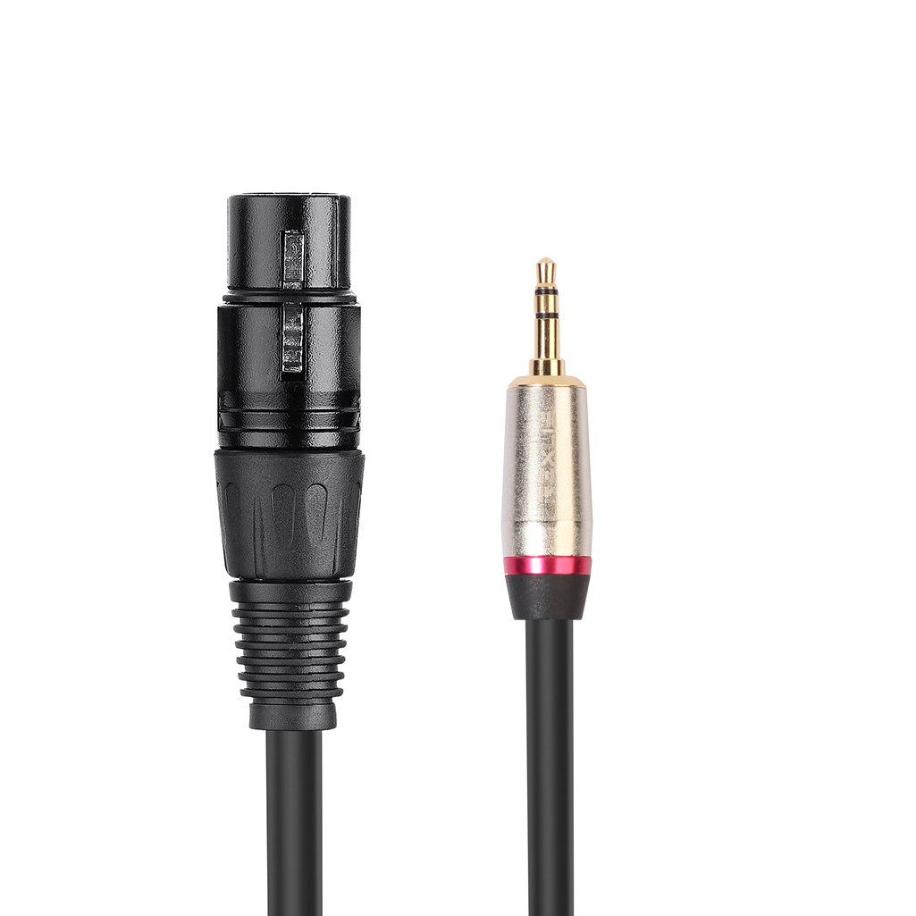 Xlr 3Pin Female Naar 3.5Mm 1/8 "Trs Man Metal Connector Audio Adapter Kabel 0.3M
