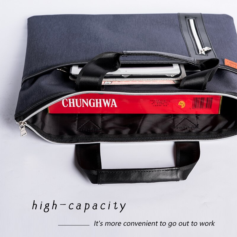 Portable Zipper File Bag Business Office Multi-storey Conference Handbag