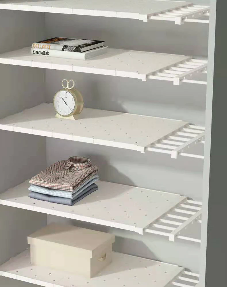 Adjustable Wardrobe Storage Shelves Clothing Closet Shelf Wall Mounted Rack for Bathroom Kitchen Cabinet Shelves Home Organizer