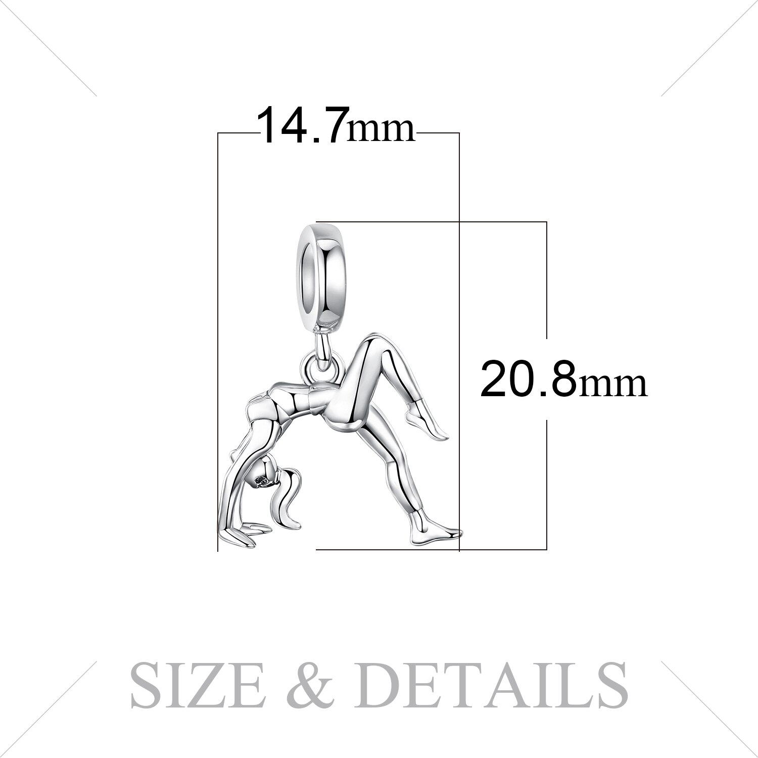 JewelryPalace Dangling Girl 925 Sterling Silver Beads Charms Silver 925 Original For Bracelet Silver 925 original Jewelry Making