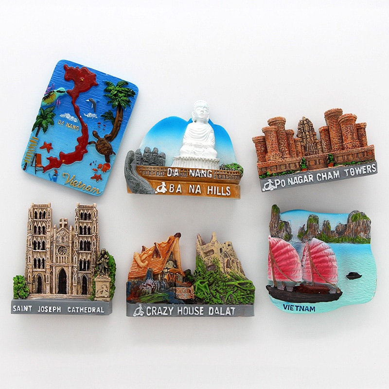 3d kjøleskapsmagnet sørøst-Asia vietnam gal hus da nang montere bana magnetisk kjøleskap lim vietnam turist suvenir