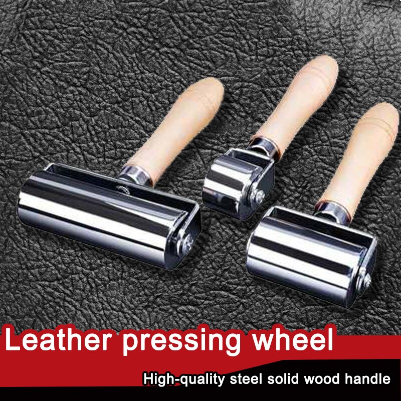 Leather Roller Metal Tool Roller Edge Holder Glue the inside and squeeze the bubble flattening Flattening tool Size 26/60/100mm