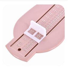 Medidor de medida de pie, regla de pie para bebé y niño en 3 colores, regla de medición de tamaño de zapatos, regla de ajuste de pie en crecimiento de longitud, herramienta de medidas: Rosa