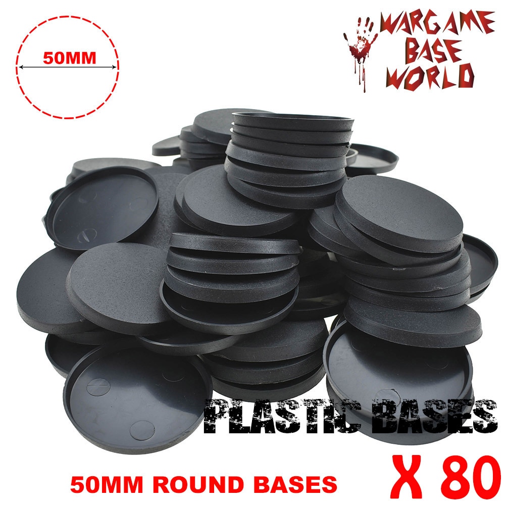 80x50mm bases Voor 40 k games plastic zwart bases en andere tafel games
