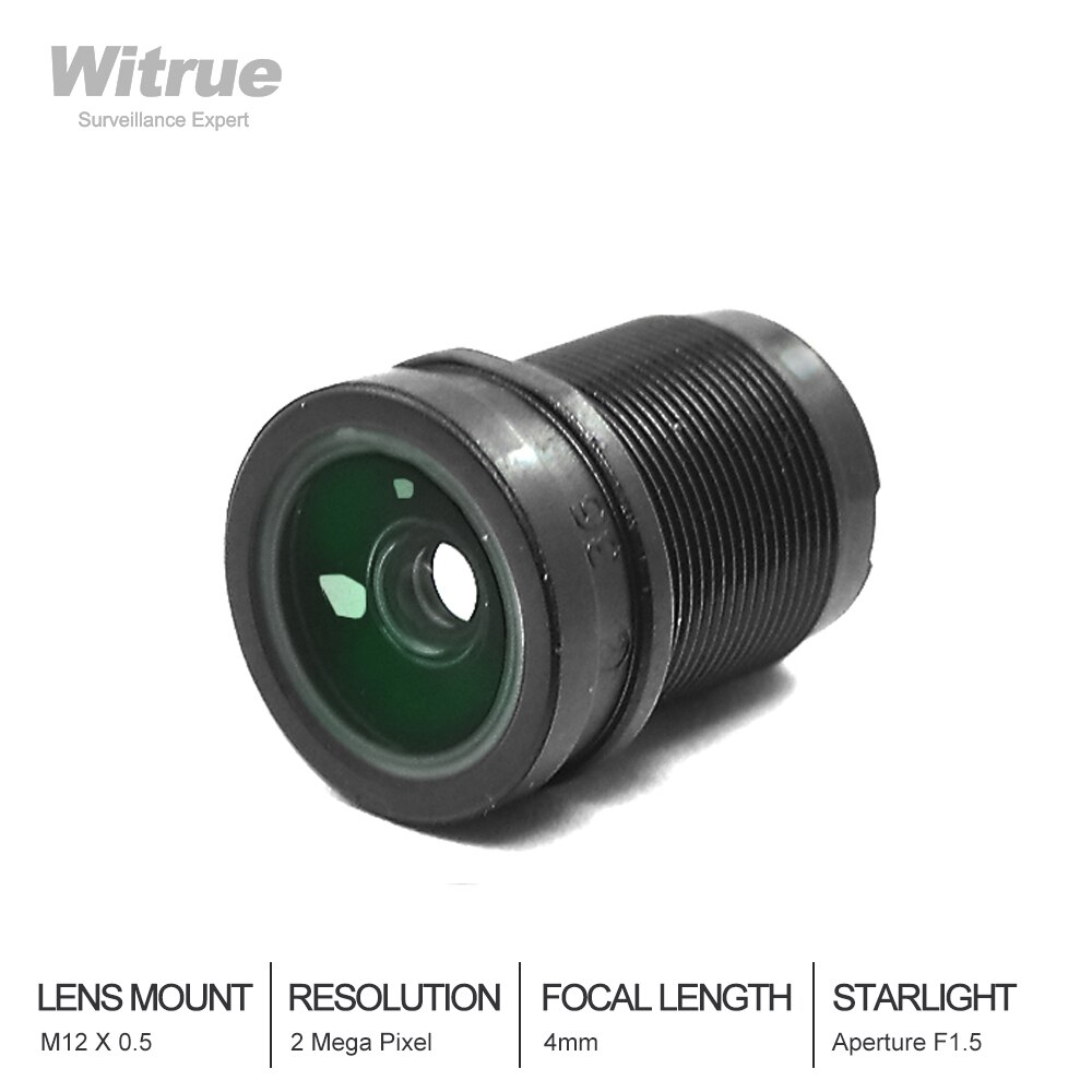 Starlight Lens 2MP 4 Mm Vaste Diafragma F1.5 Voor Sony IMX290/291/307/327 Lage Licht Cctv Ahd Camera ip Camera