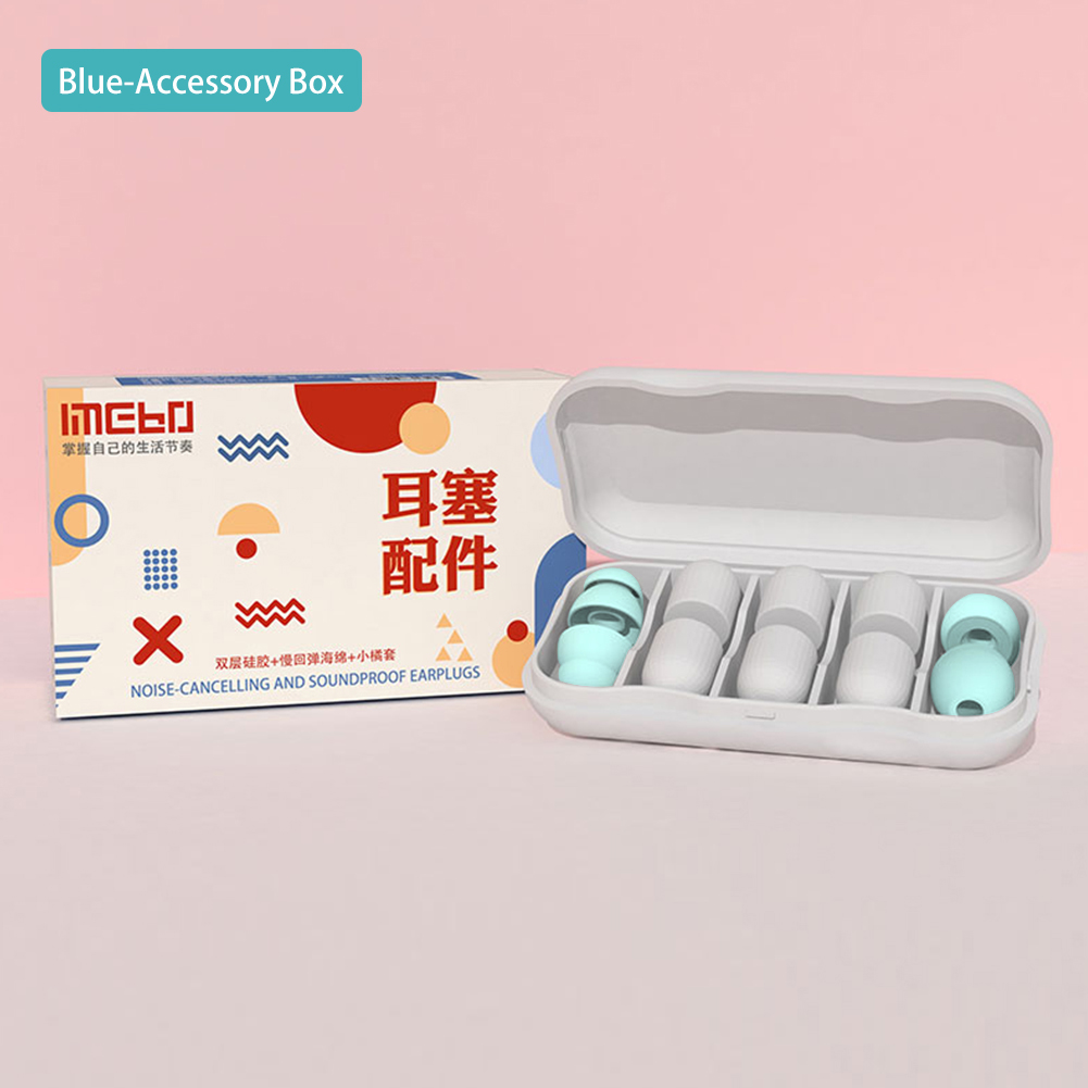 Sleep Ear Plugs Silicone Earplug Noise Reduction Cancling Tapones Oido Para Dormir Ears for Women Soundproof Memory Foam: Blue