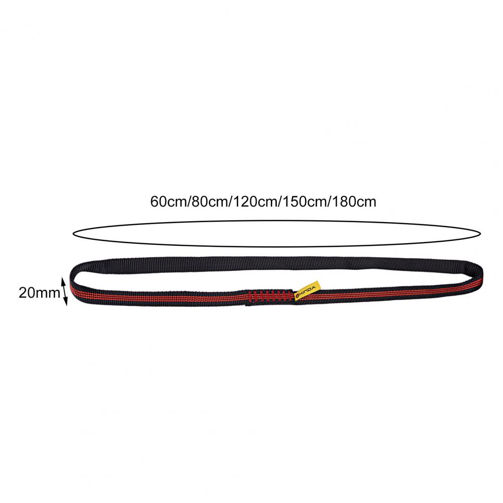 XINDA 180cm 22KN Rock Climbing Rope Safty Climbing Belt Climbing Webbing Outdoor Aerial Work Mountaineering Rappelling Sling