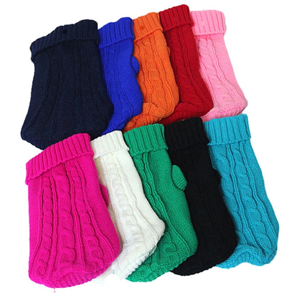 Pet Dog Knitted Sweaters Winter Pet Warming Clothes Small Dogs Warm Sweater Coat Cats Clothes Supplies Soft Dog Sweaters