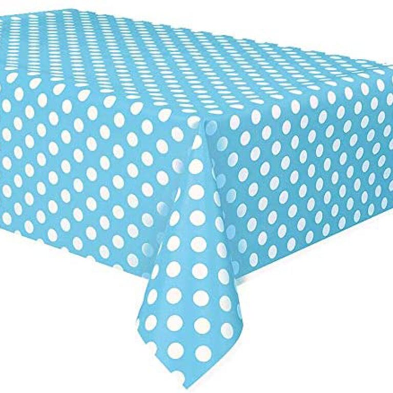 2 Stuks Wegwerp Plastic Tafelkleed Verjaardagsfeestje Decoratie Rechthoek Pe Polka Dot Stippen Tafelkleed: Light Blue