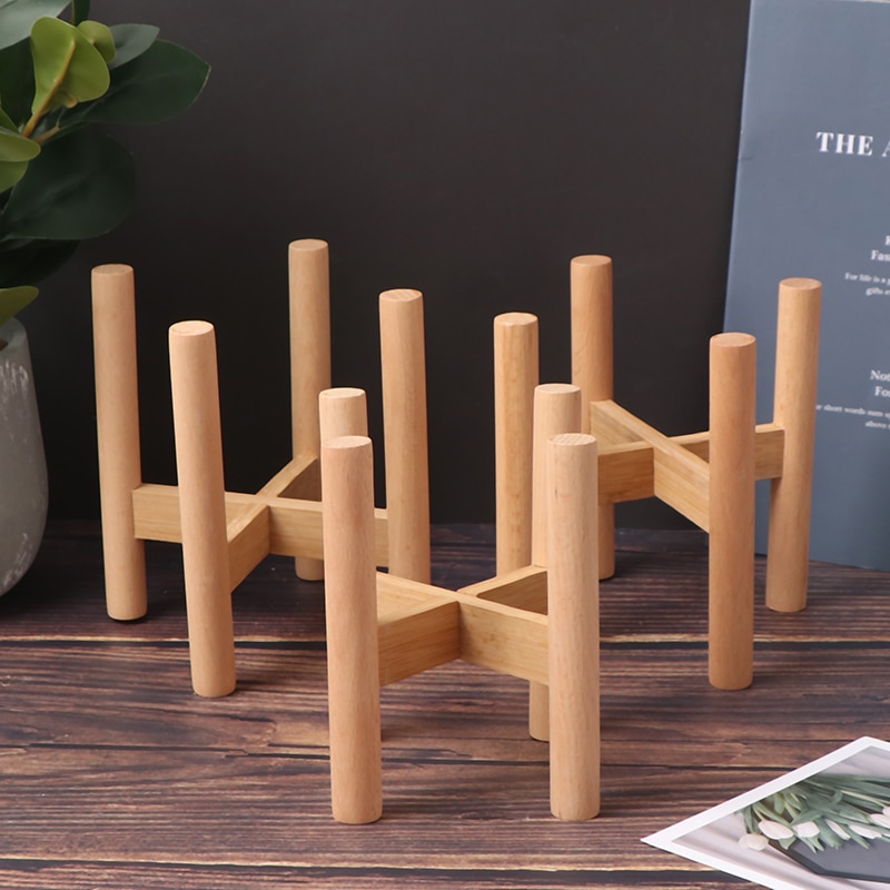 Maceta fuerte de pie, soporte para bonsái, bandejas para macetas de madera, 1 Uds.