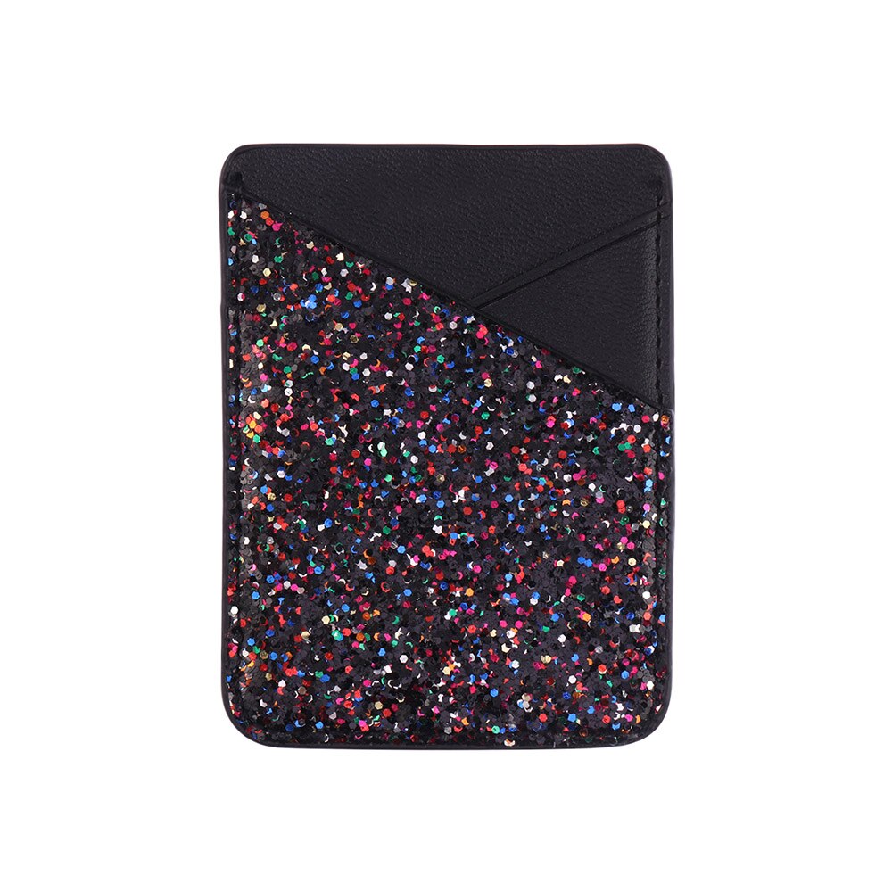 Bling Stick-on Cellphone Pocket Credit Card Holder Wallet Sticker Self-Adhesive Pouch Case Sticker ID Bus Card Cover: 09