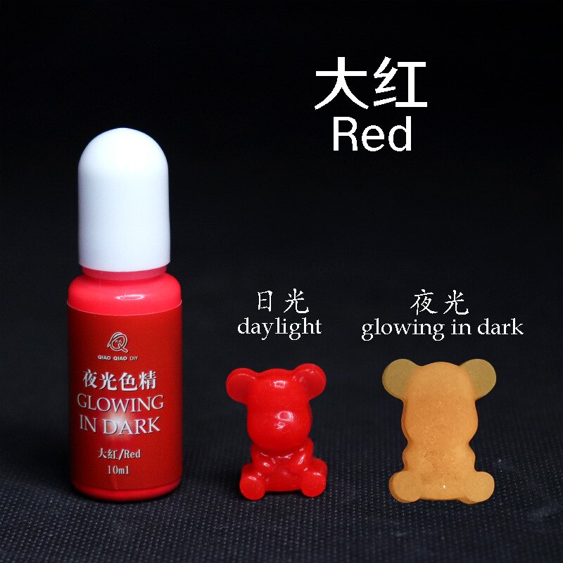 Luminous UV Resin Polarization Liquid Dye Resin Epoxy For DIY Jewelry Making Crafts Coloring Dye Colorant: red