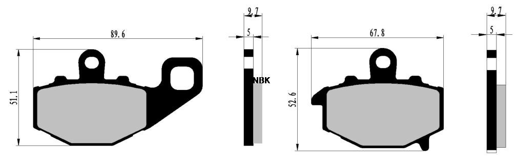 Brake Pad set for CF MOTO 650 NK / 650 TR / 650 TK