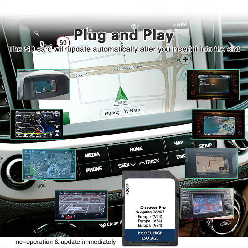 voor VW Skoda Discover Media Pro MIB1 MIB2 Naving DV V24 Kaarten UK 64GB 510919866 CC Europe Sat Nav SD-kaart 2025Pro