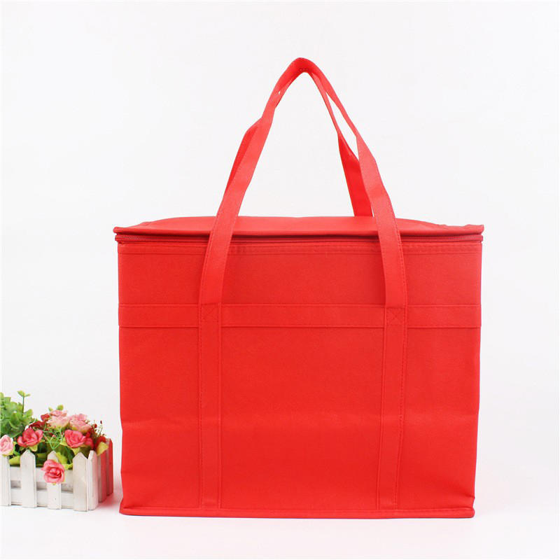 Large Capacity Insulated Grocery Bags Foldable Reusable Soft Cooler Bag Lightweight Cold Takeout Food Bag