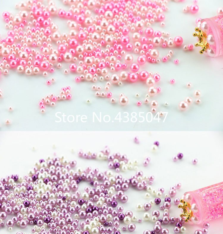 9g/pack 2.5-5mm Mixed Gradient Pearls Without Holes Resin Accessories Jewelry Fillings Mermaid Beads