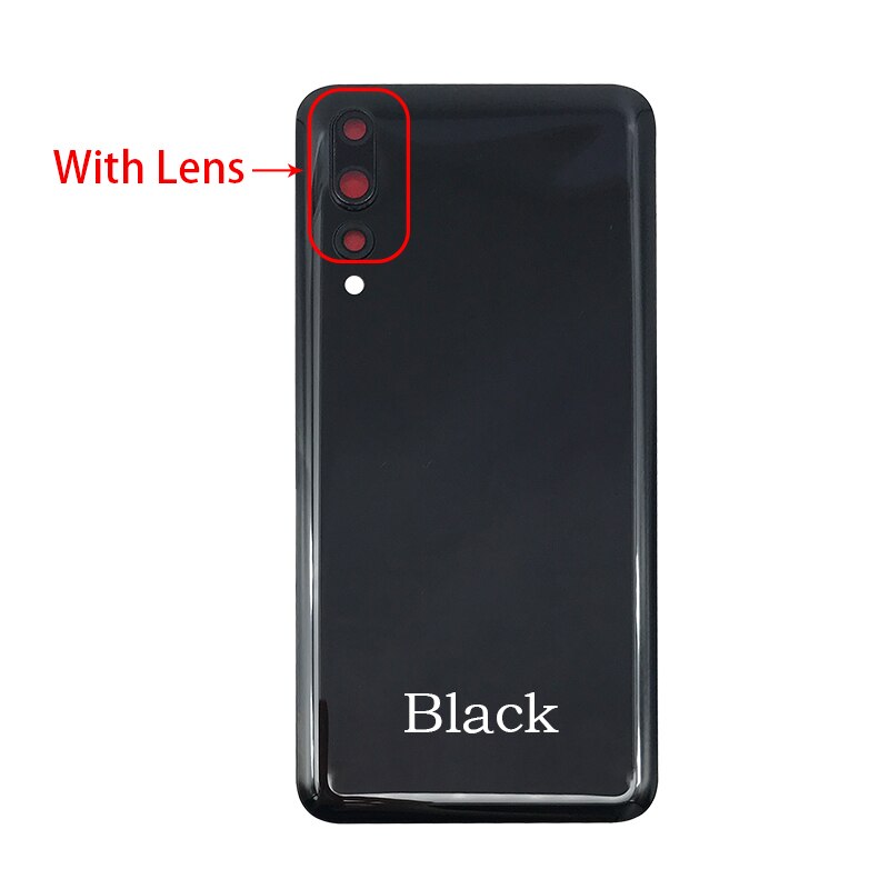 Voor Huawei P20 Pro Terug Batterij Glass Cover Panel Achterklep Case Voor Huawei P20 Pro Back Cover Behuizing Met camera Lens: Black With Lens