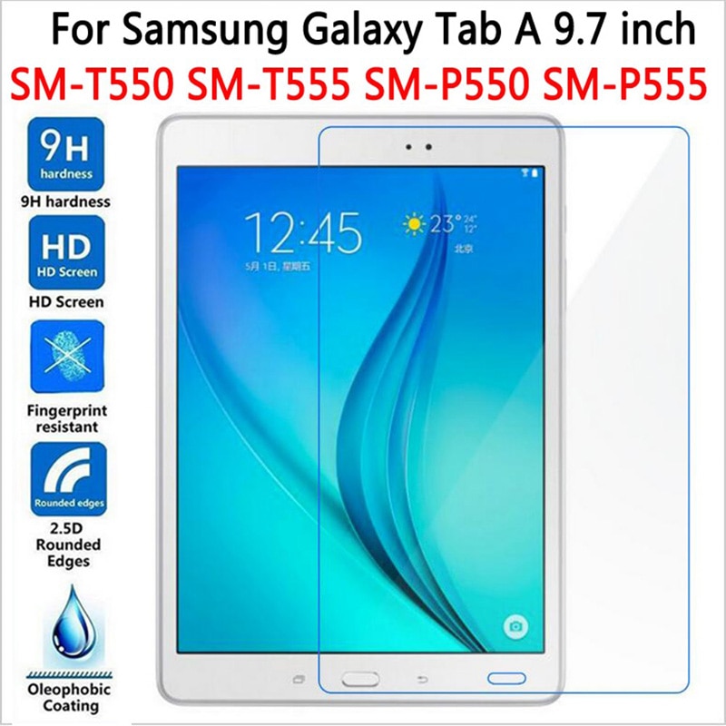 Screen Protector For Samsung Galaxy Tab A 9.7 T550 T551 T555 Tempered Glass For SM-T550 9.7&quot; Tablet Protective Film Premium HD